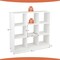 Kids 9 Cube Storage Organizer Toy Bookcase with Shelves White